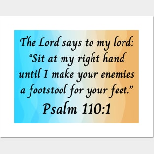 Bible Verse Psalm 110:1 Posters and Art